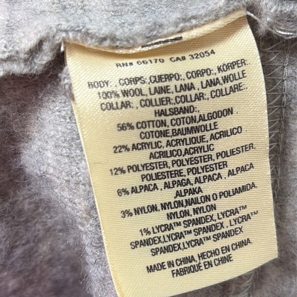 ANTHROPOLOGIE Sleeping On Snow Sweater Cowl Fringe Hem Wool M - Picture 9 of 9